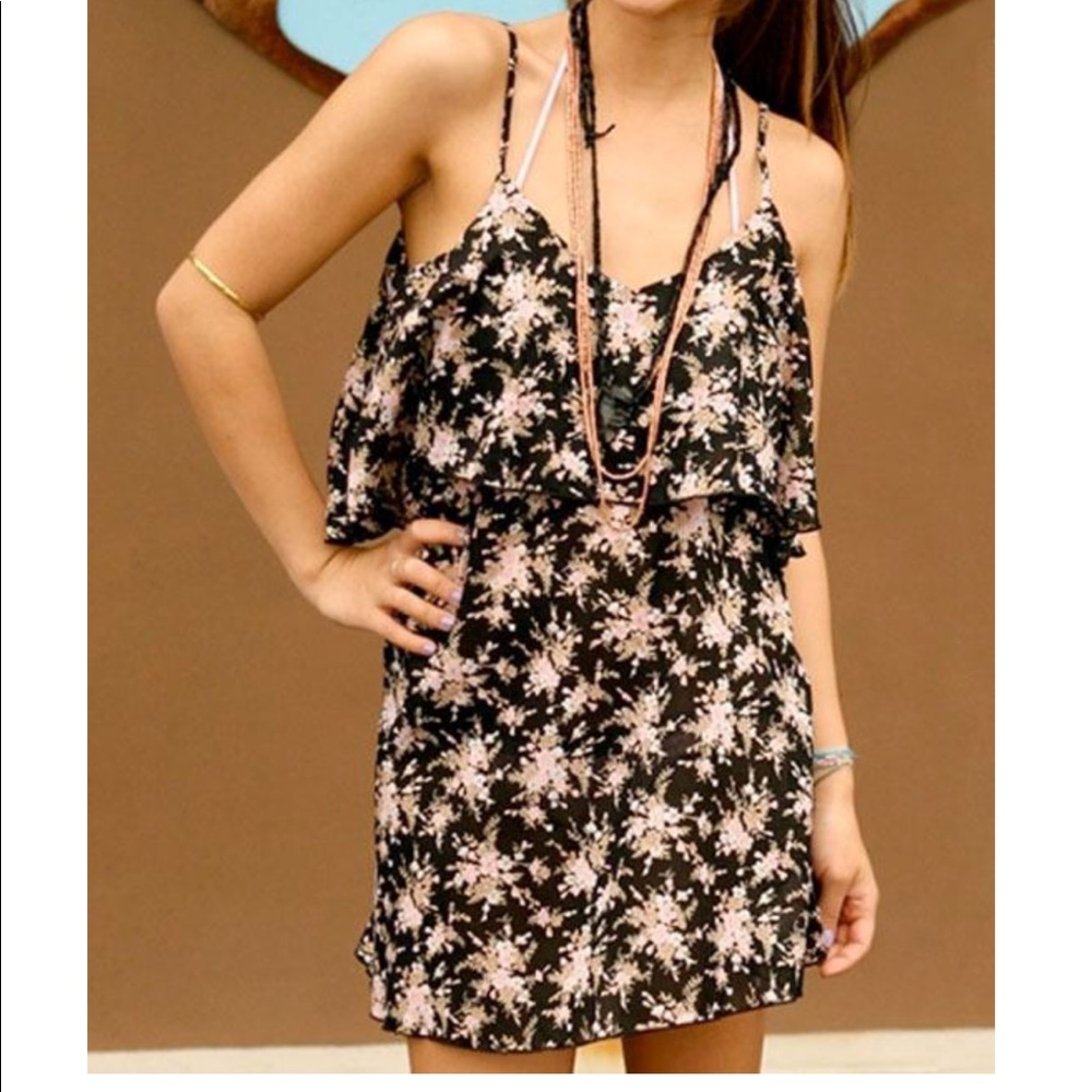 Blue Moon black floral summer lovin dress